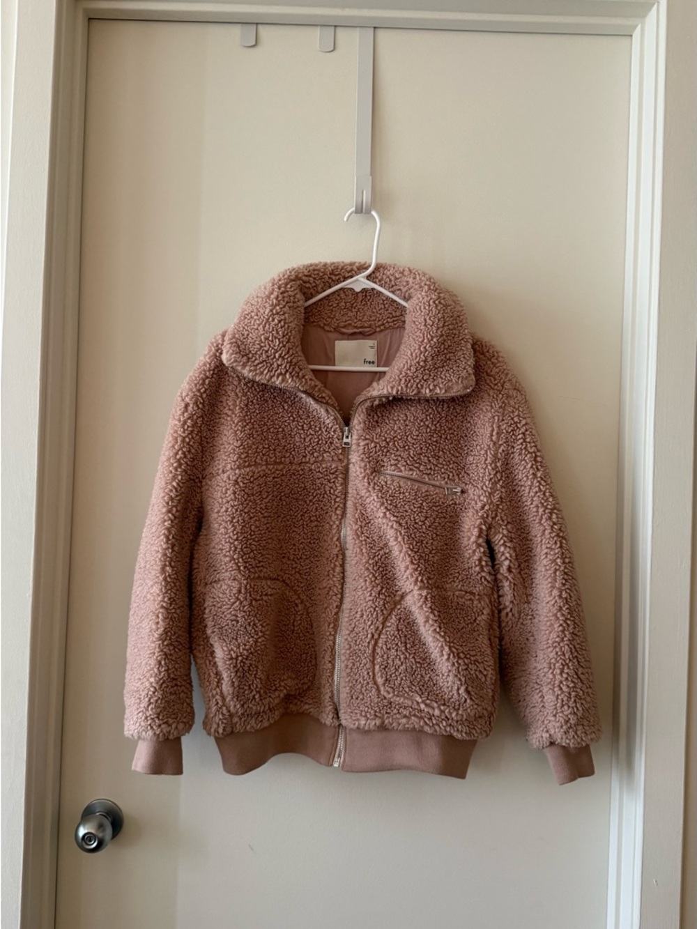 Aritzia Teddy Jacket in Dusty Rose